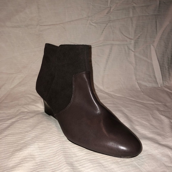 Brown Wedge Boots - Picture 3 of 5